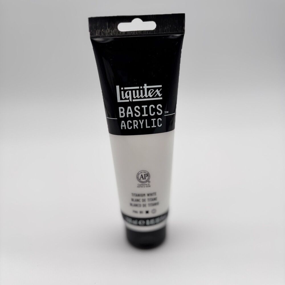 Liquitex Basics Acrylic Paint Titanium White 250ml 8.45oz Tube New
